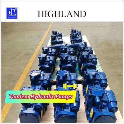 2500r/Min Rated Speed Tandem Hydraulic pompe avec de la pression et le contrôle de flux 110cc/R+110cc/R